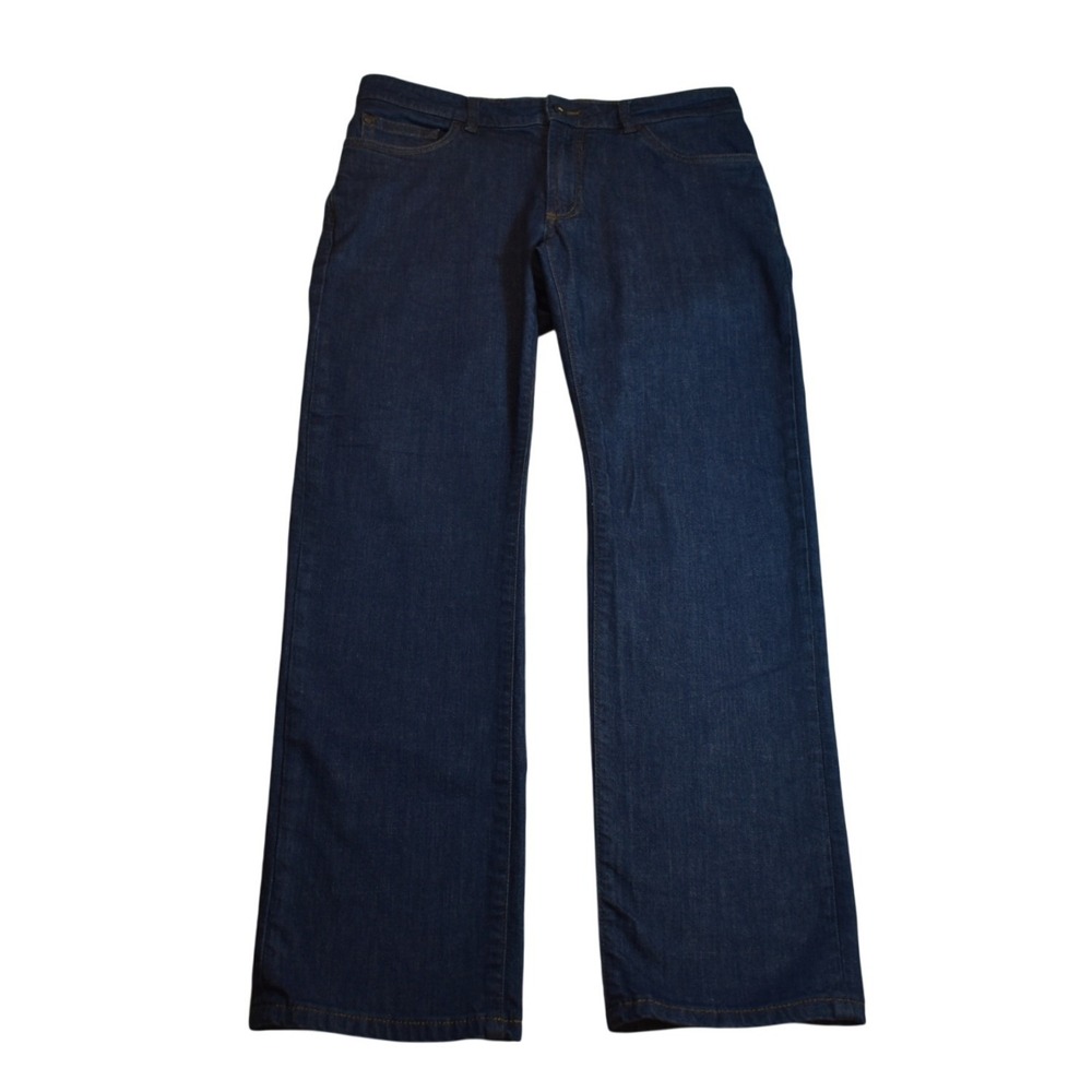 Peter Millar Mens Straight Leg Dark Wash Denim Jeans Blue Size 32 MEOB95